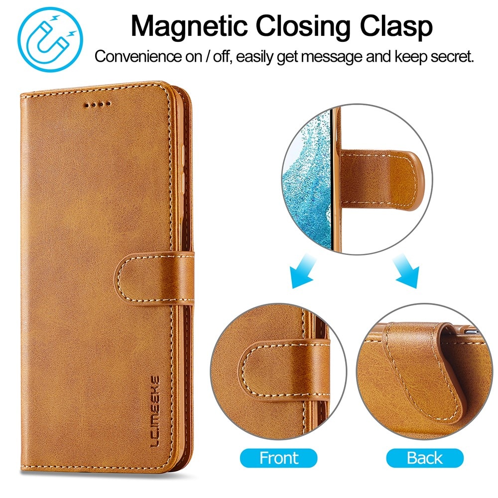 Étui Portefeuille Samsung Galaxy A54, cognac