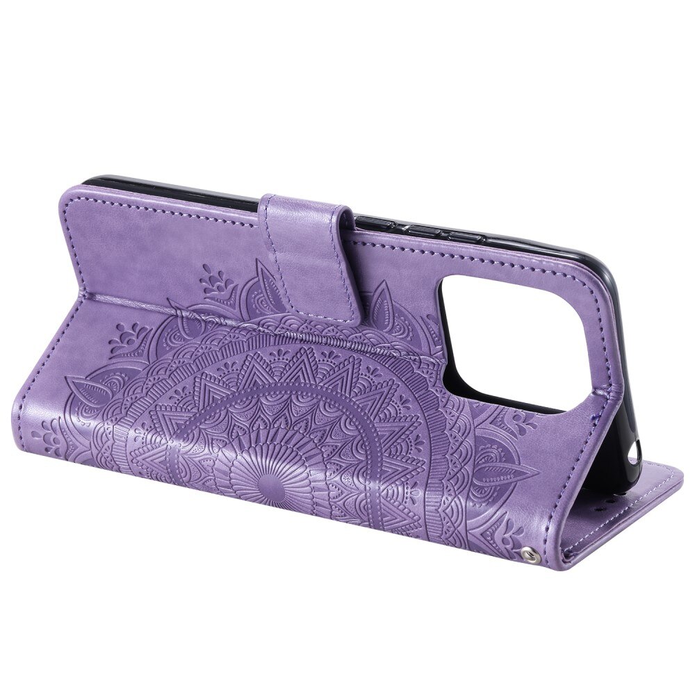 Étui en cuir Mandala Xiaomi 13 Pro, violet