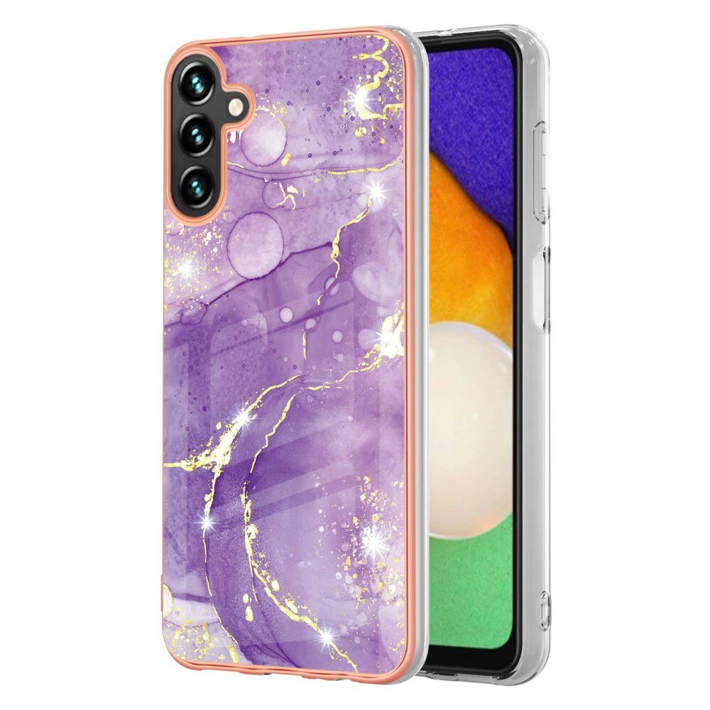 Coque TPU Samsung Galaxy A54, marbre violet