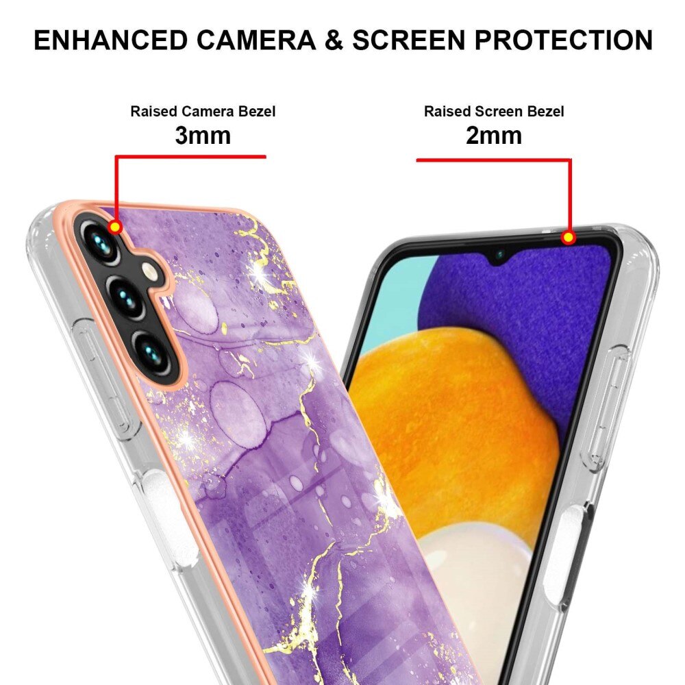 Coque TPU Samsung Galaxy A54, marbre violet