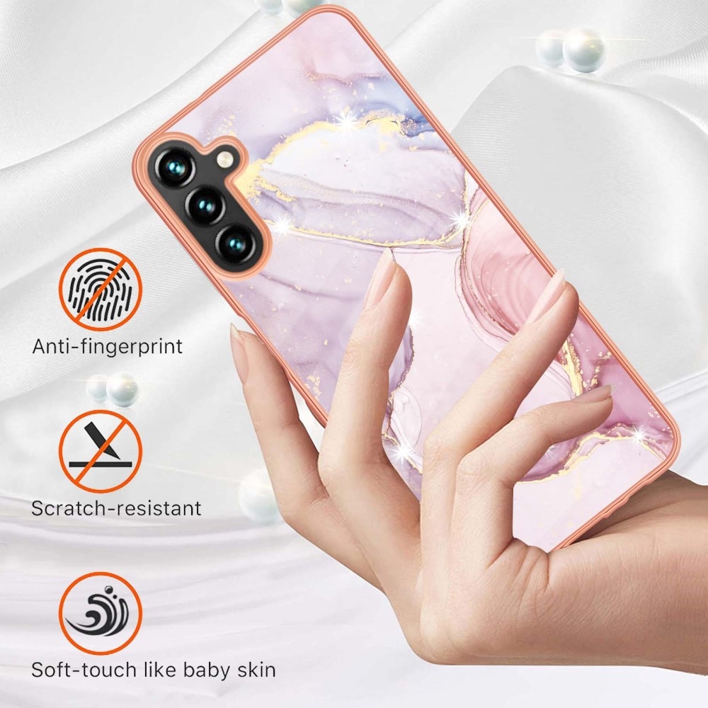 Coque TPU Samsung Galaxy A54, marbre rose