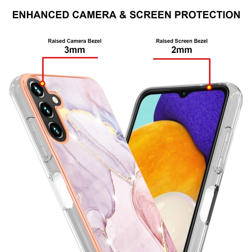 Coque TPU Samsung Galaxy A54, marbre rose