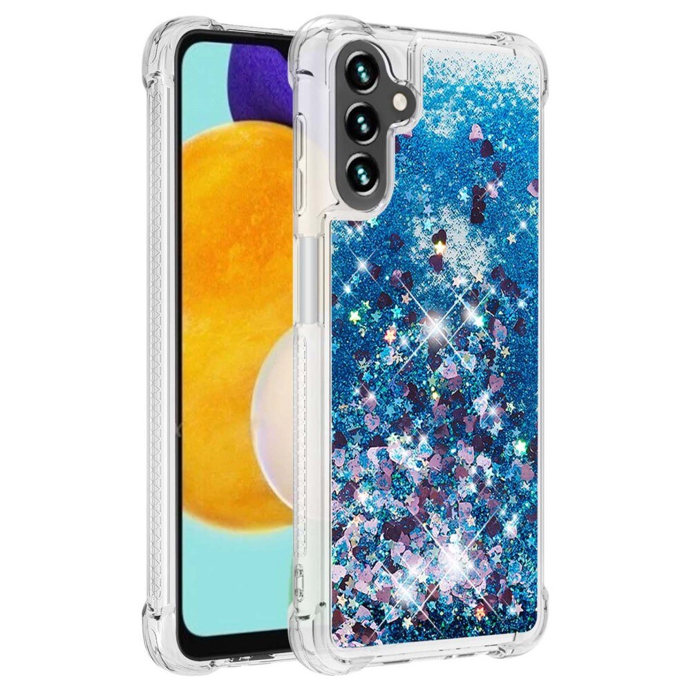 Coque Glitter Powder TPU Samsung Galaxy A54, bleu