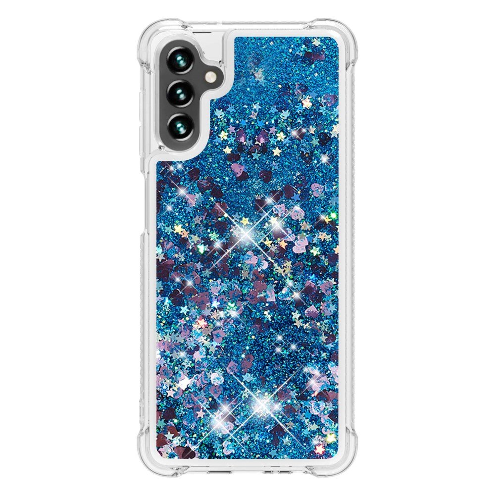 Coque Glitter Powder TPU Samsung Galaxy A54, bleu