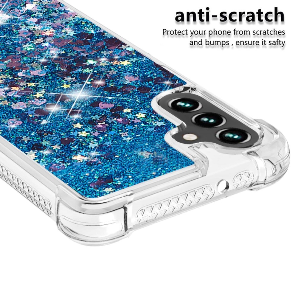 Coque Glitter Powder TPU Samsung Galaxy A54, bleu