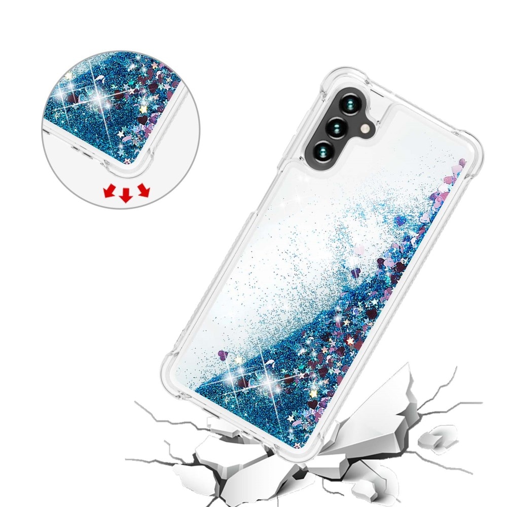 Coque Glitter Powder TPU Samsung Galaxy A54, bleu