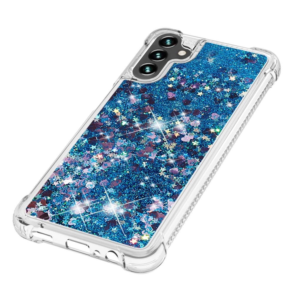 Coque Glitter Powder TPU Samsung Galaxy A54, bleu