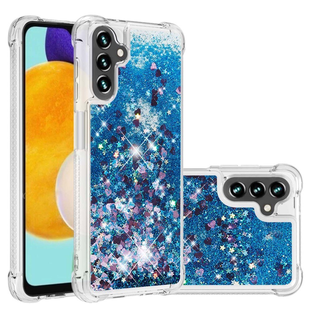 Coque Glitter Powder TPU Samsung Galaxy A54, bleu