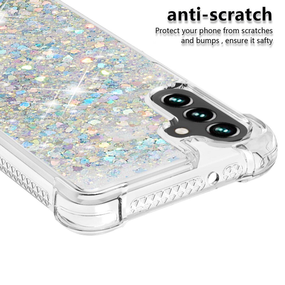 Coque Glitter Powder TPU Samsung Galaxy A54, argent