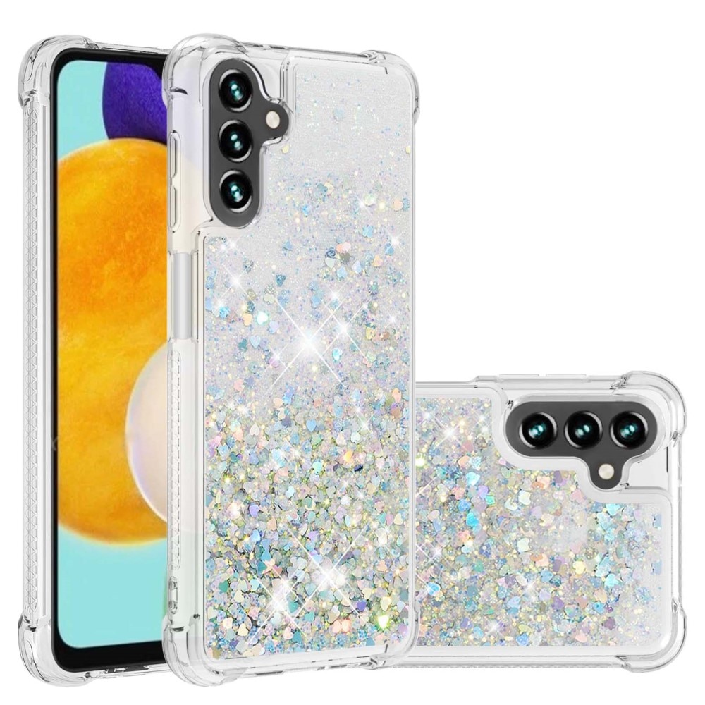 Coque Glitter Powder TPU Samsung Galaxy A54, argent