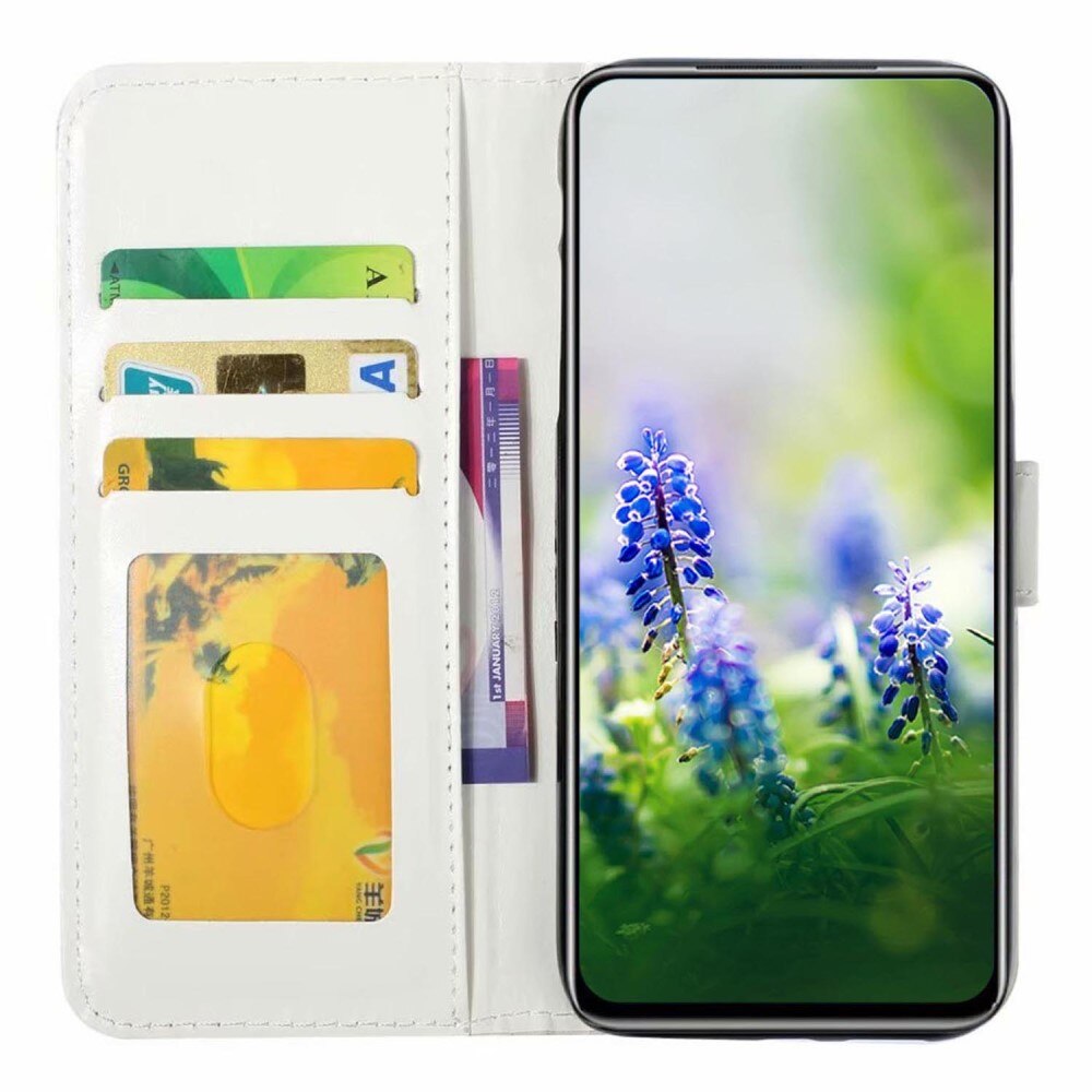 Coque portefeuille Samsung Galaxy A54, papillons bleus