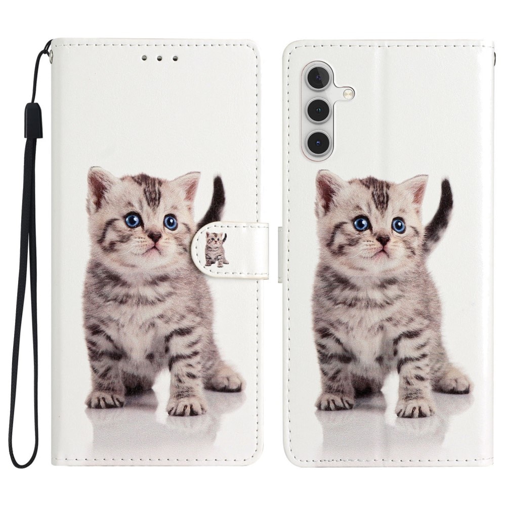 Coque portefeuille Samsung Galaxy A54, chaton