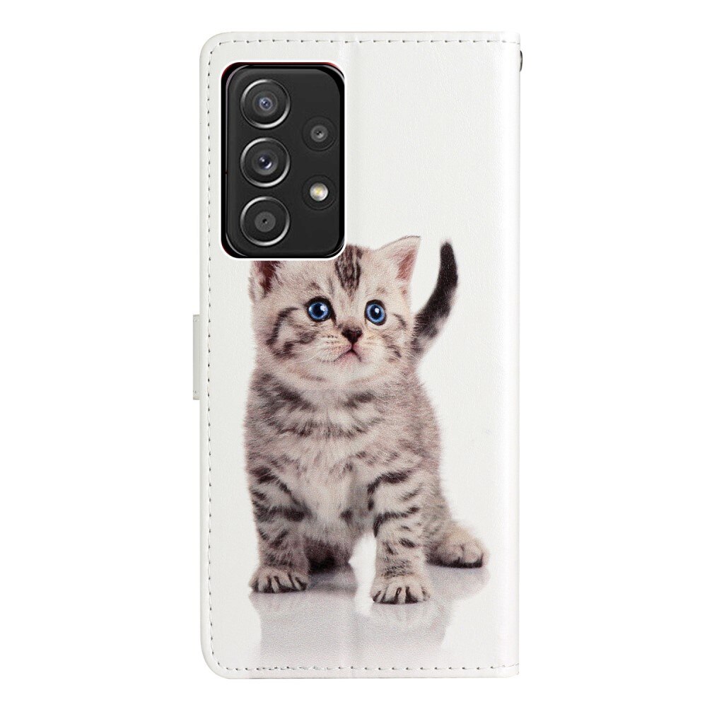 Coque portefeuille Samsung Galaxy A53, chaton