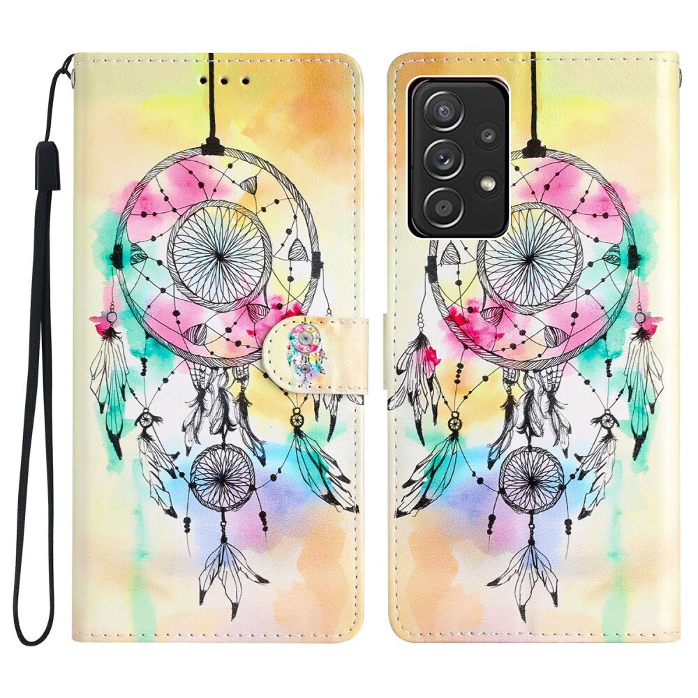 Coque portefeuille Samsung Galaxy A53, attrapeur de rêves