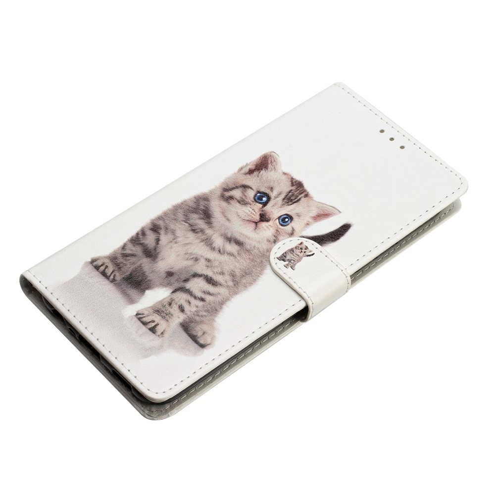 Coque portefeuille Samsung Galaxy S22, chaton