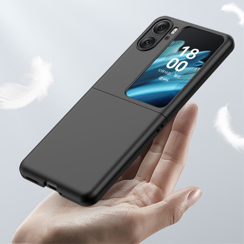 Coque dures caoutchoutées Oppo Find N2 Flip, noir