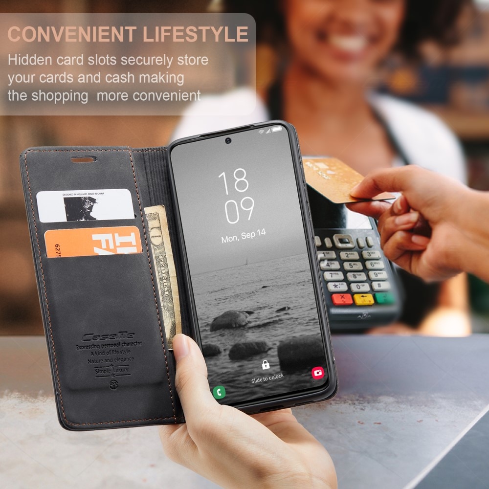 Étui portefeuille mince Samsung Galaxy S23, Noir