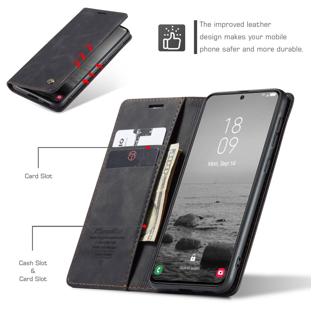 Étui portefeuille mince Samsung Galaxy S23, Noir