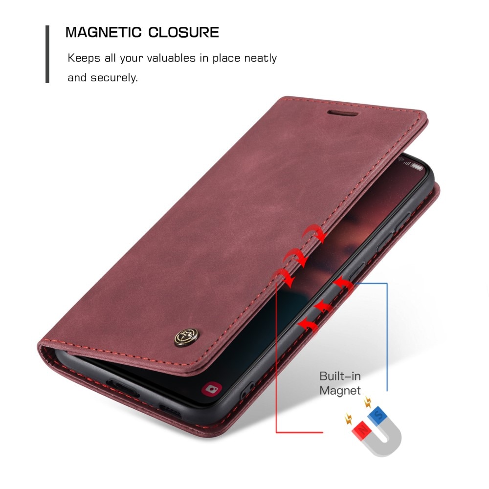 Étui portefeuille mince Samsung Galaxy S23, rouge