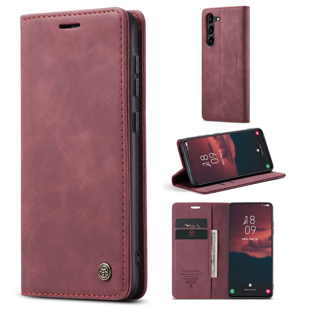 Étui portefeuille mince Samsung Galaxy S23, Rouge