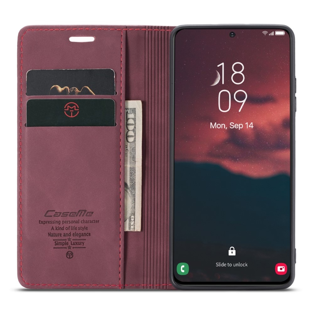 Étui portefeuille mince Samsung Galaxy S23, Rouge