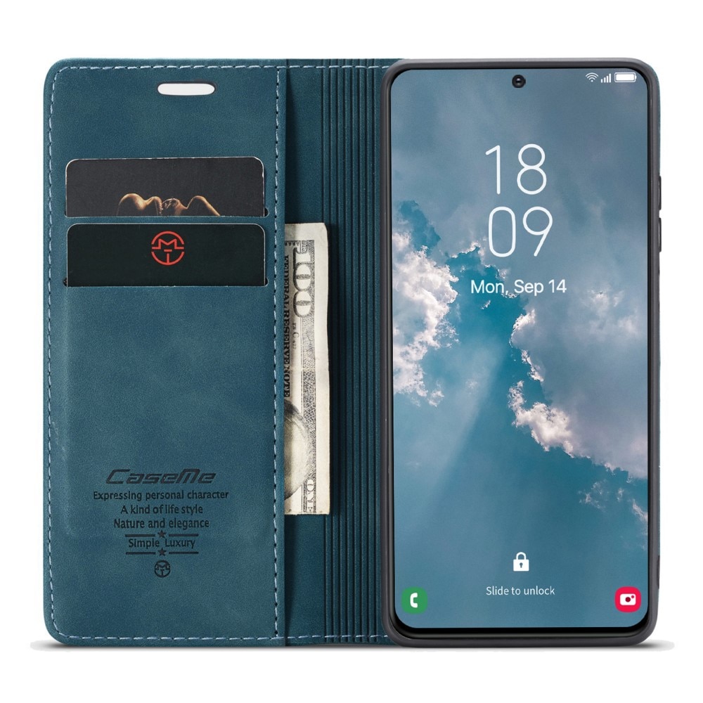 Étui portefeuille mince Samsung Galaxy S23, Bleu