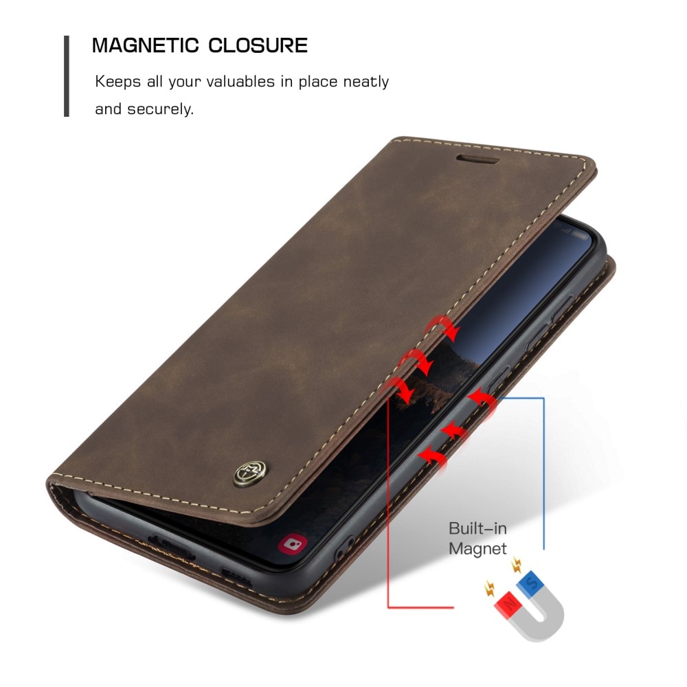 Étui portefeuille mince Samsung Galaxy S23, Marron