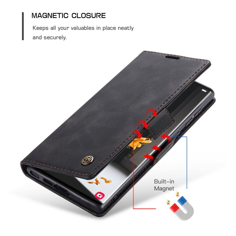 Étui portefeuille mince Samsung Galaxy S23 Ultra, Noir