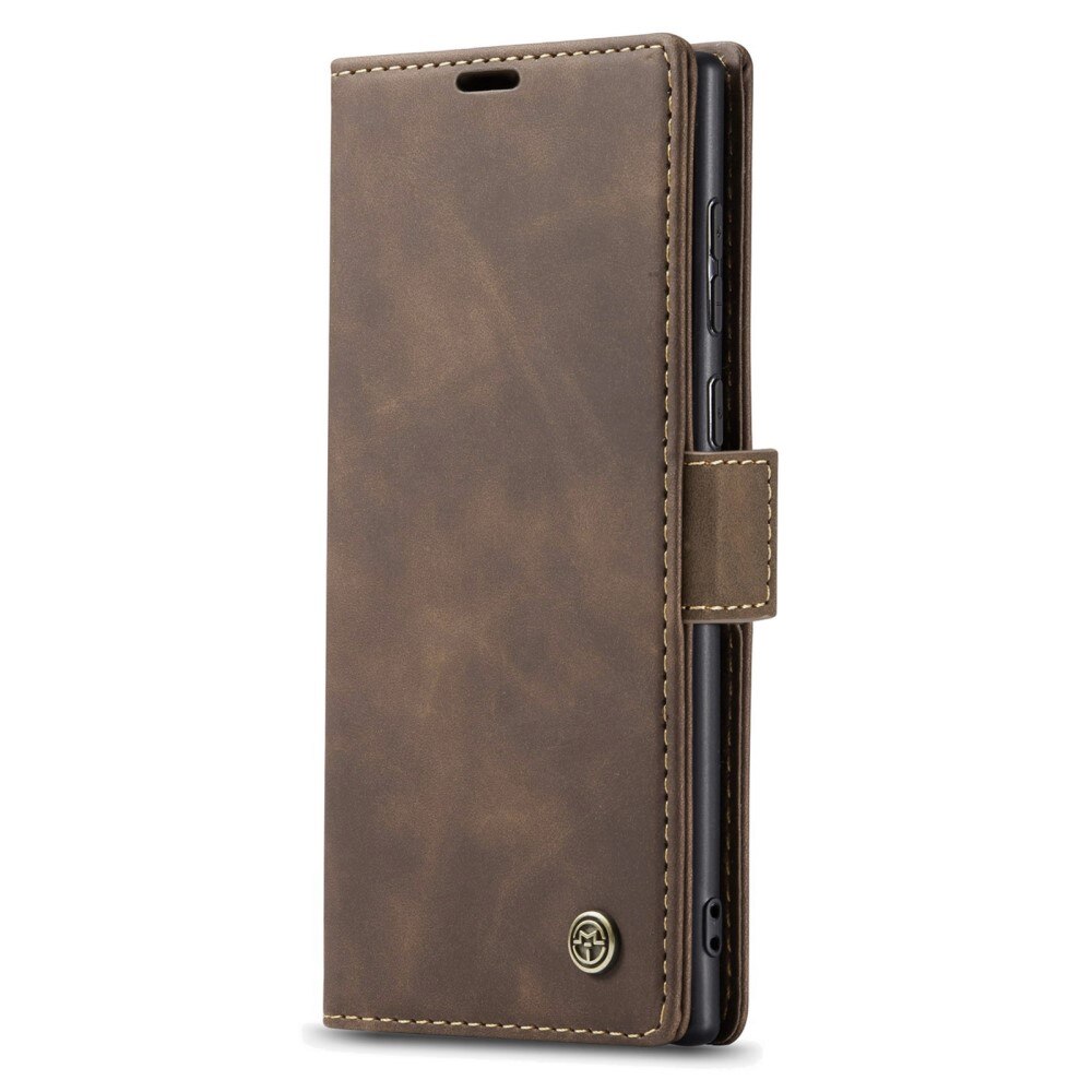 Étui portefeuille mince Samsung Galaxy S23 Ultra, Marron