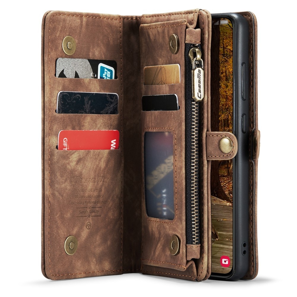 Étui portefeuille multi-cartes Samsung Galaxy S23, Marron