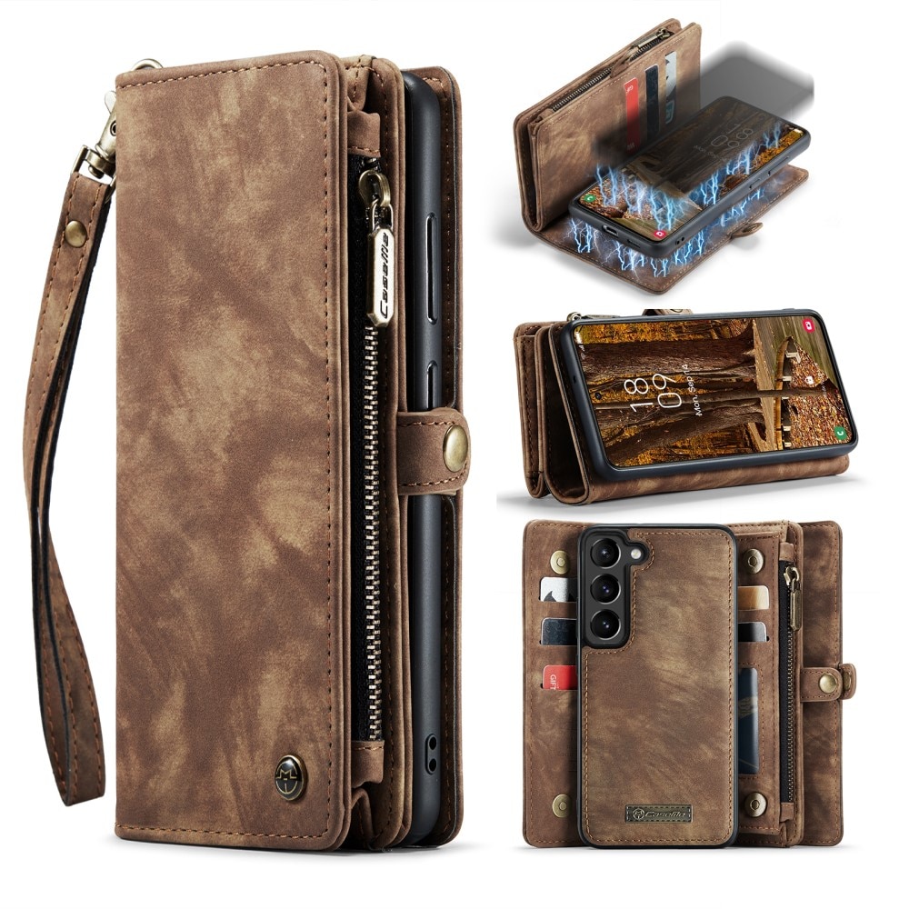 Étui portefeuille multi-cartes Samsung Galaxy S23, Marron