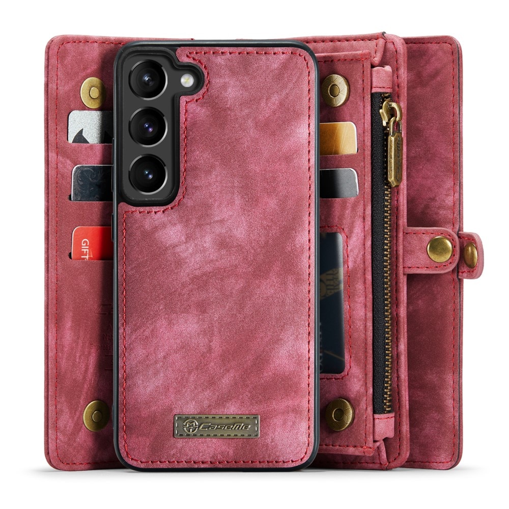 Étui portefeuille multi-cartes Samsung Galaxy S23, rouge