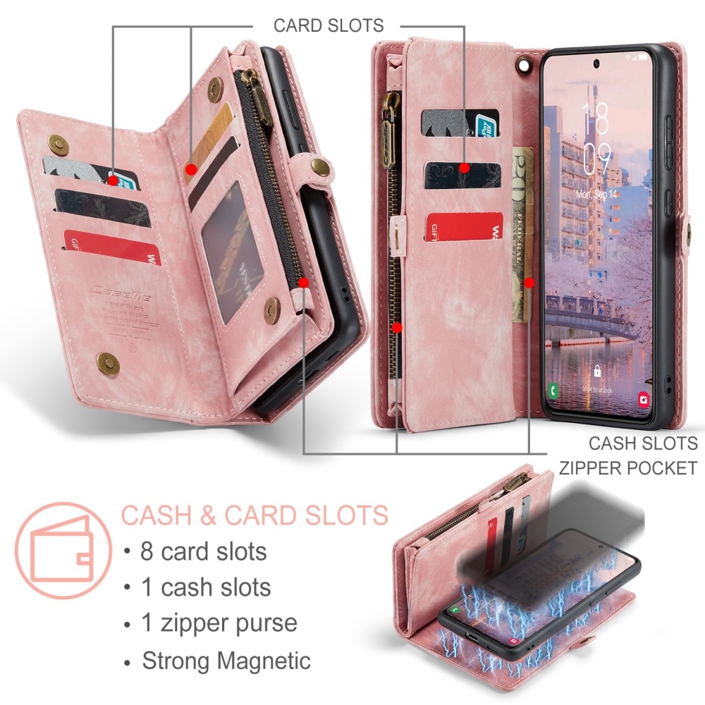 Étui portefeuille multi-cartes Samsung Galaxy S23, rose