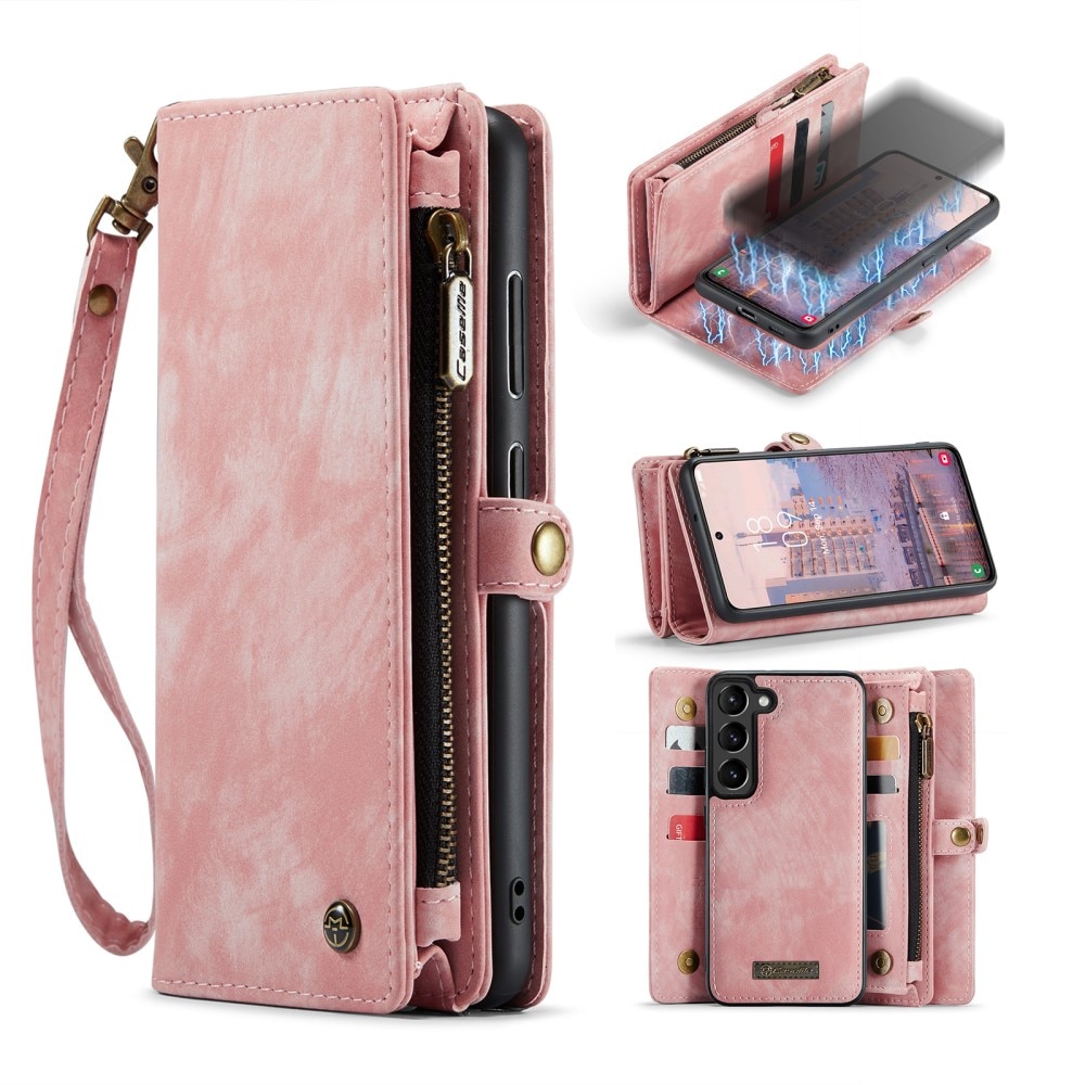 Étui portefeuille multi-cartes Samsung Galaxy S23 Plus, Rose