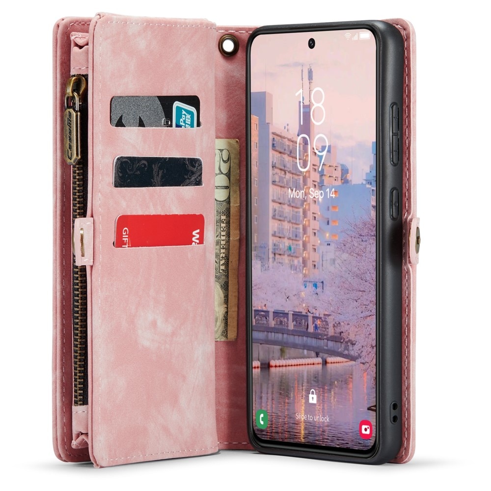 Étui portefeuille multi-cartes Samsung Galaxy S23 Plus, rose