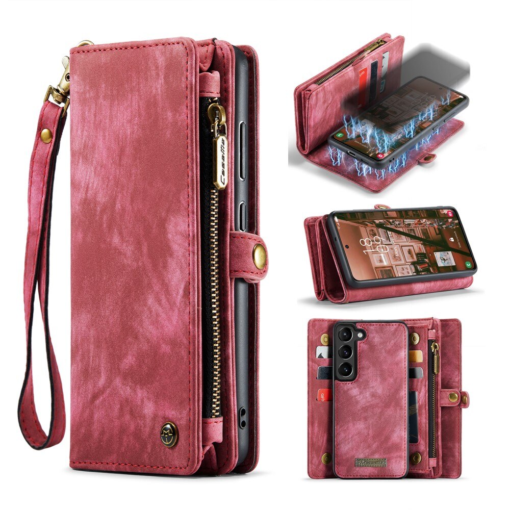Étui portefeuille multi-cartes Samsung Galaxy S23 Plus, Rouge