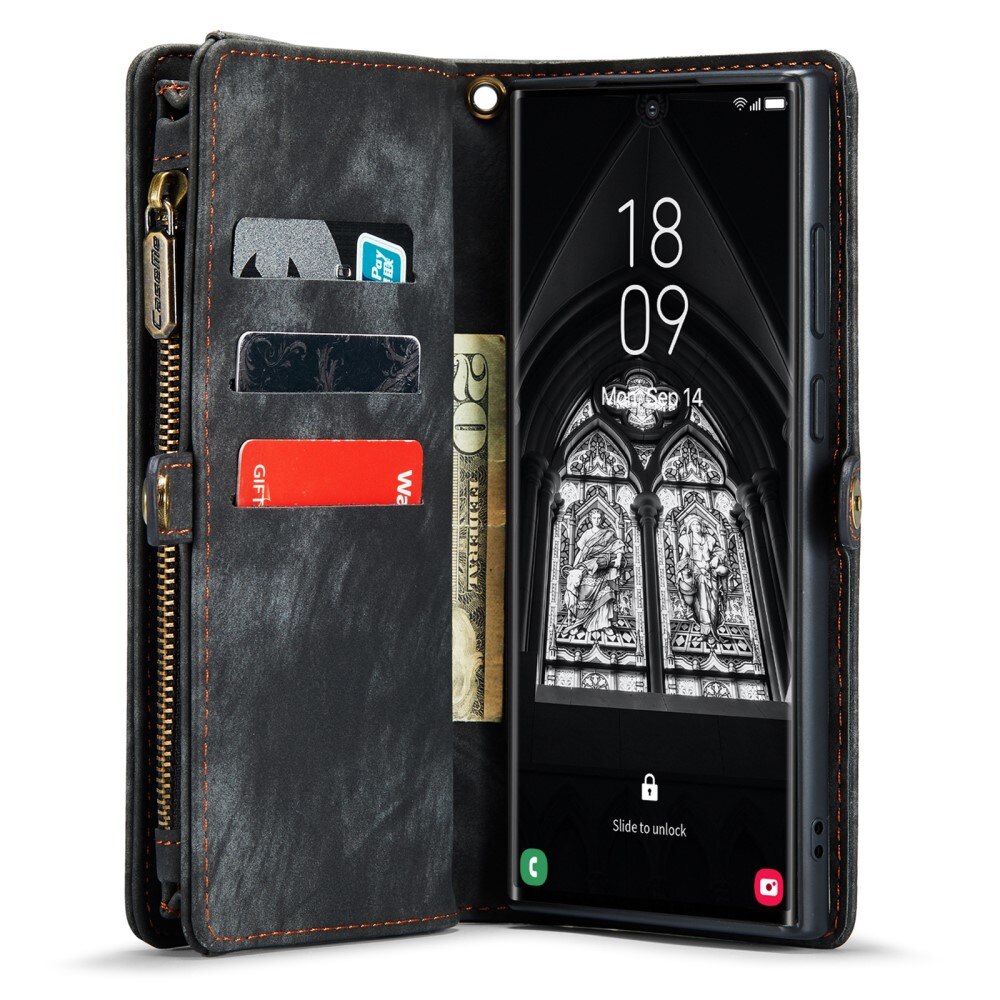 Étui portefeuille multi-cartes Samsung Galaxy S23 Ultra, Gris