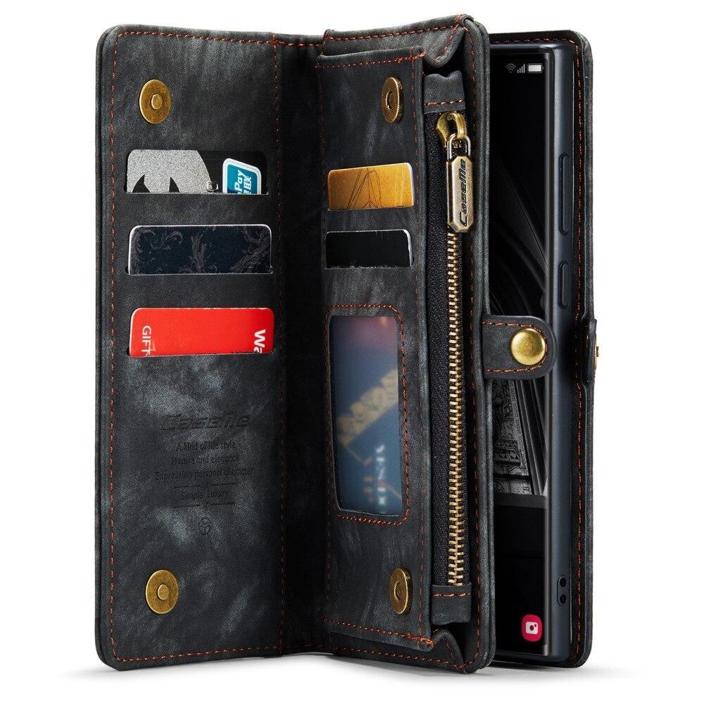 Étui portefeuille multi-cartes Samsung Galaxy S23 Ultra, Gris