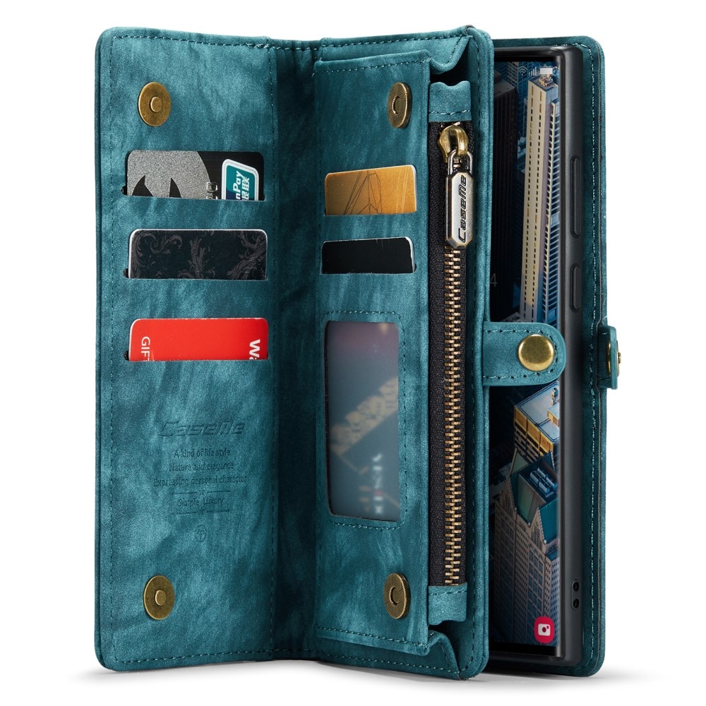 Étui portefeuille multi-cartes Samsung Galaxy S23 Ultra, Bleu