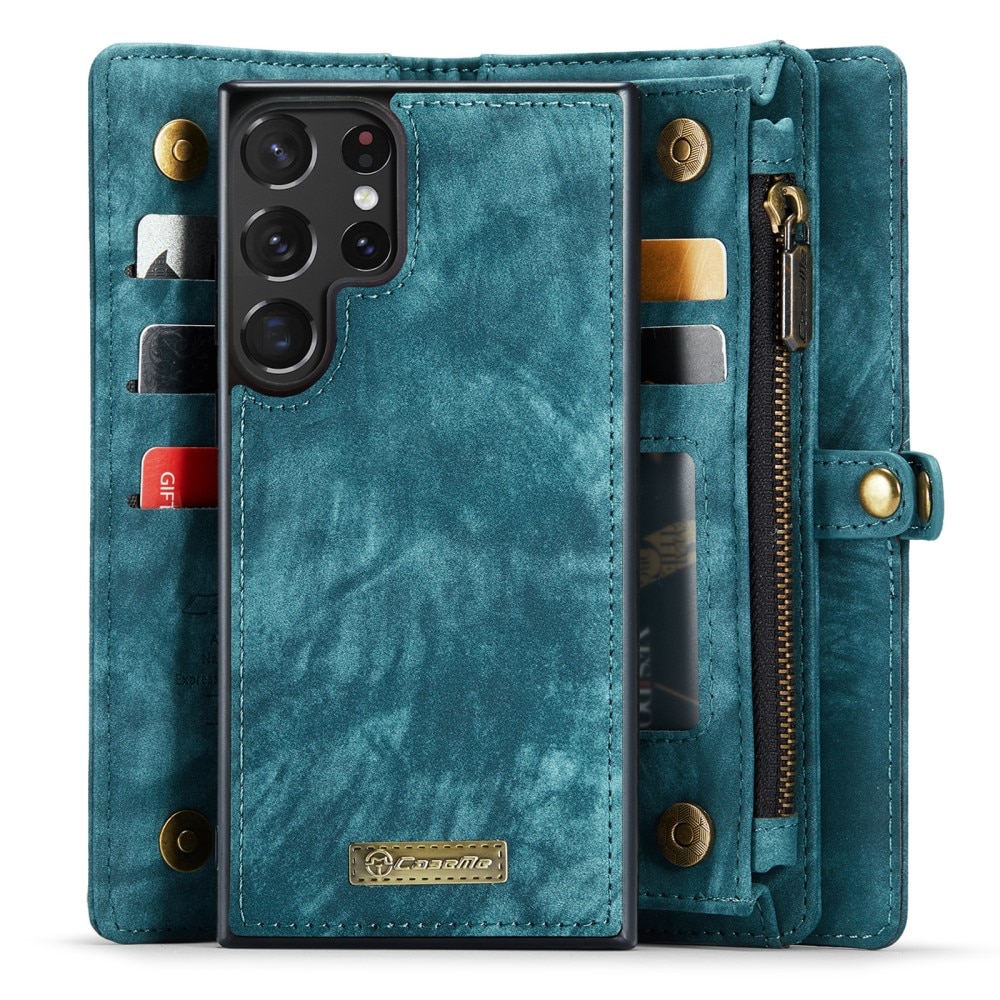 Étui portefeuille multi-cartes Samsung Galaxy S23 Ultra, Bleu