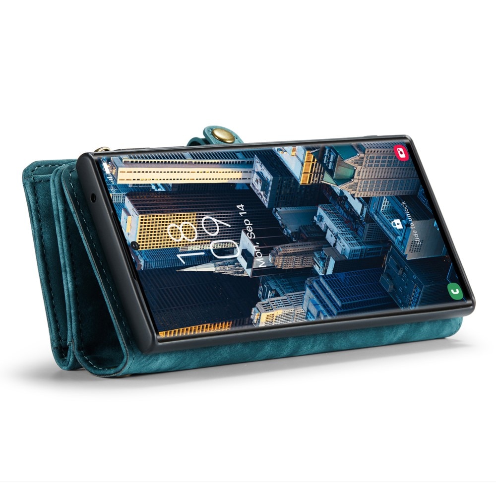 Étui portefeuille multi-cartes Samsung Galaxy S23 Ultra, bleu