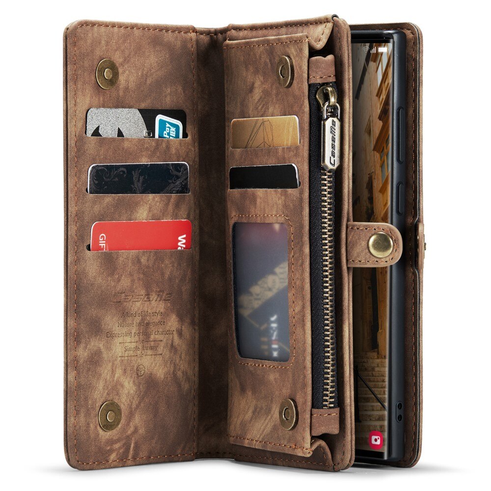 Étui portefeuille multi-cartes Samsung Galaxy S23 Ultra, Marron