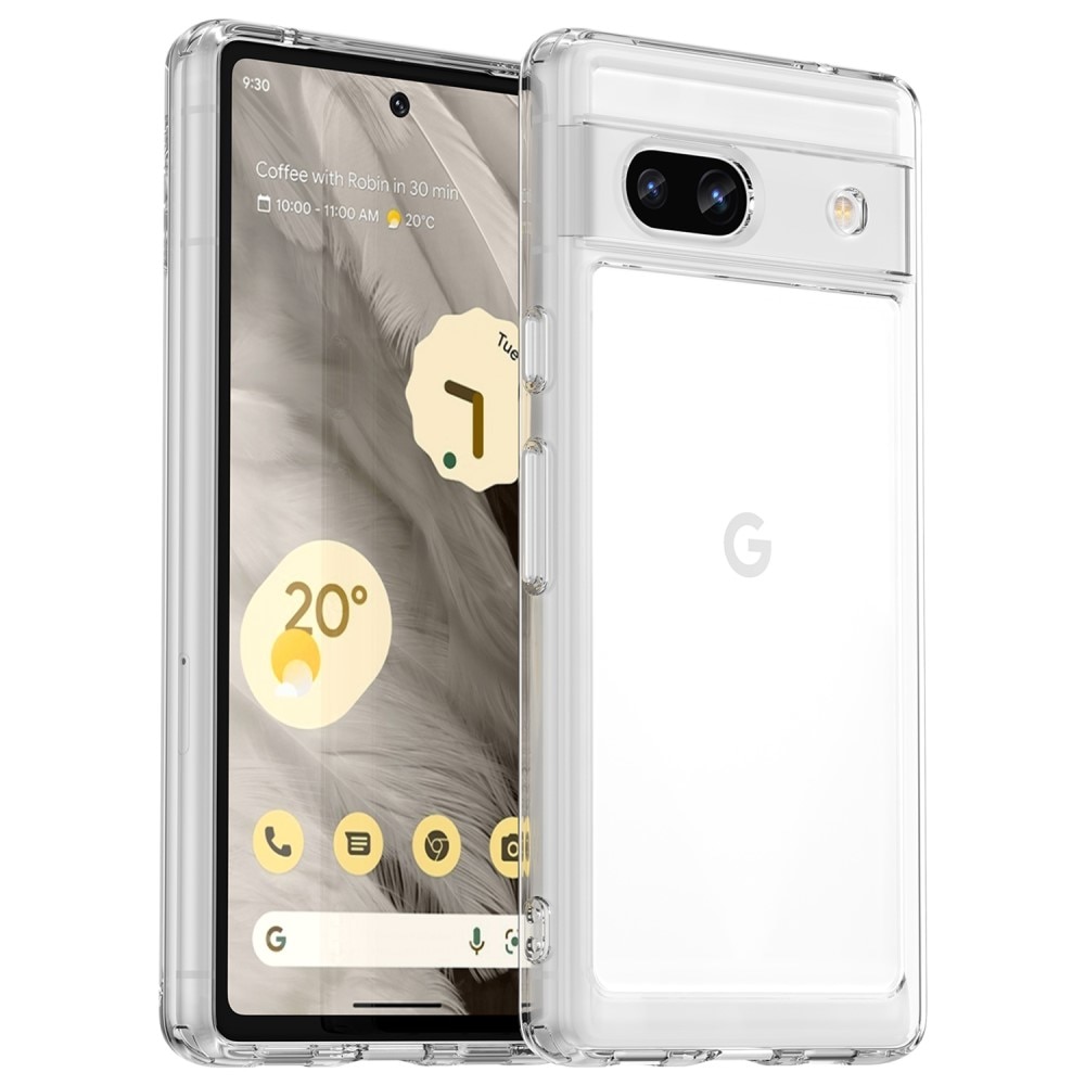 Coque hybride Crystal Hybrid pour Google Pixel 7a, transparent