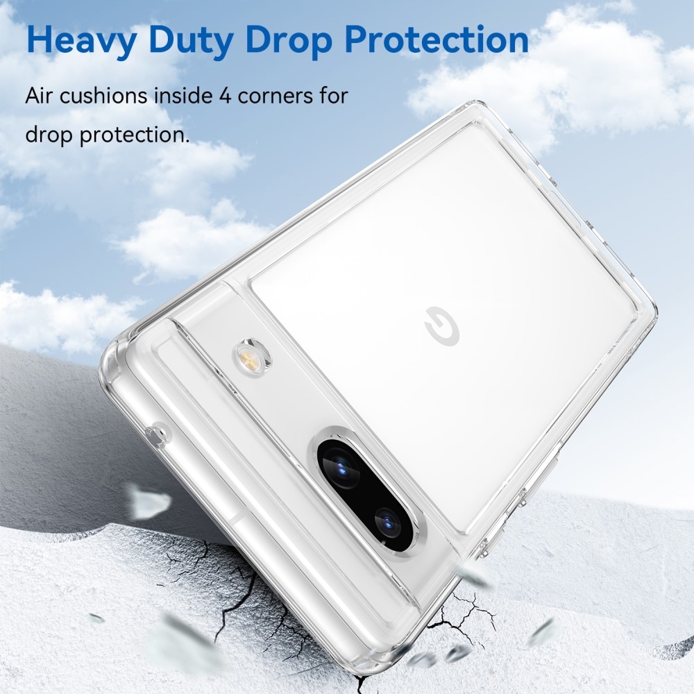 Coque hybride Crystal Hybrid pour Google Pixel 7a, transparent