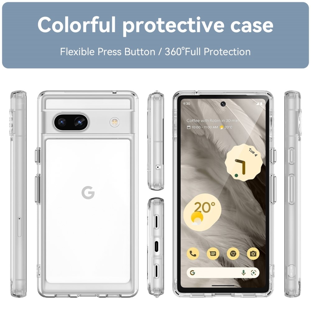 Coque hybride Crystal Hybrid pour Google Pixel 7a, transparent