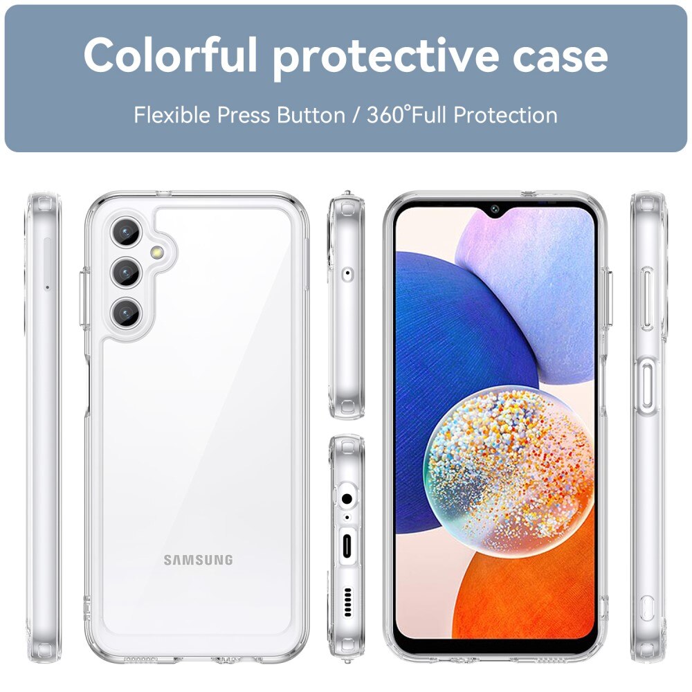 Coque hybride pour Samsung Galaxy A14, transparent