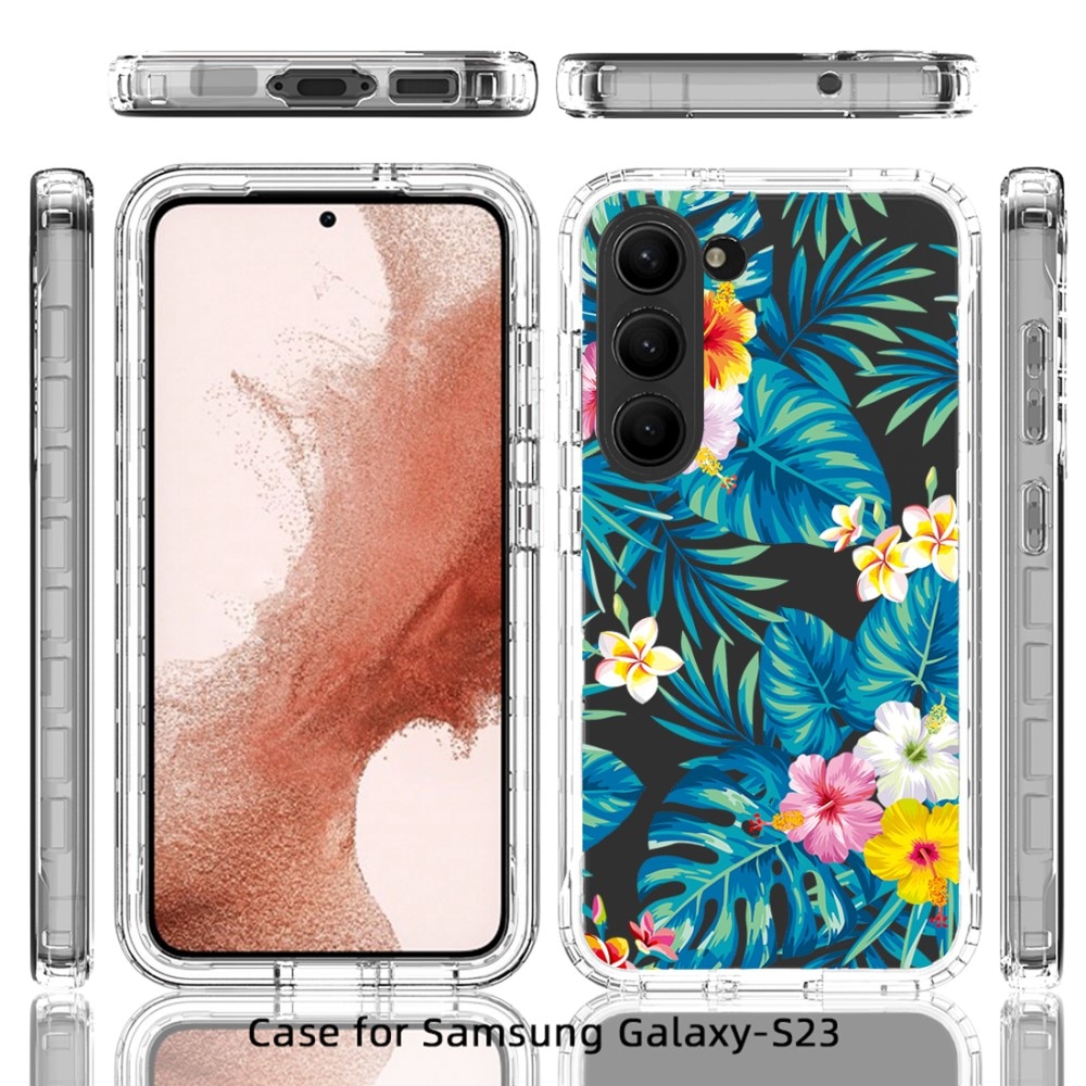 Coque de couverture complète Samsung Galaxy S23, jungle