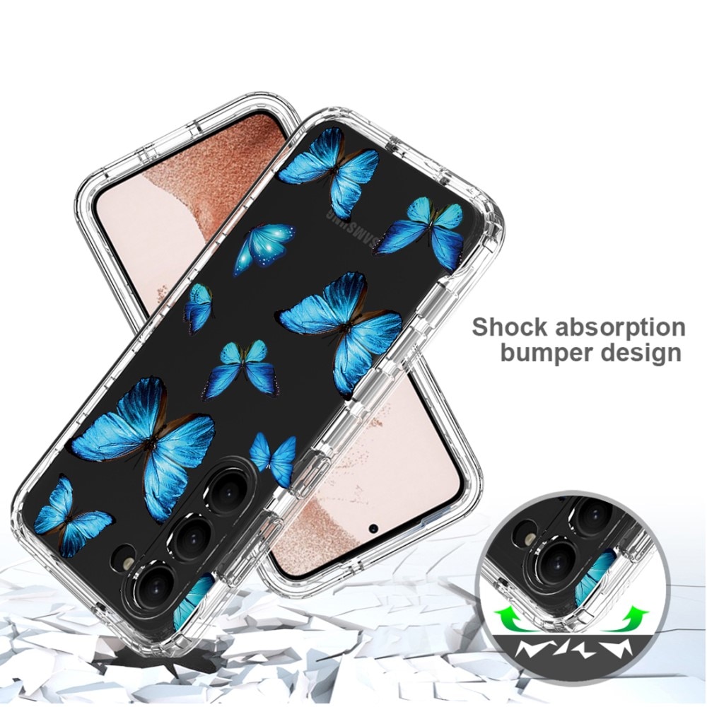 Coque de couverture complète Samsung Galaxy S23, papillons