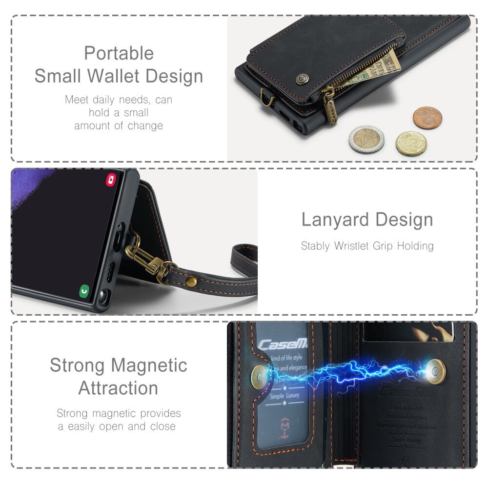 Coque avec plusieurs fentes Samsung Galaxy S23 Ultra, noir