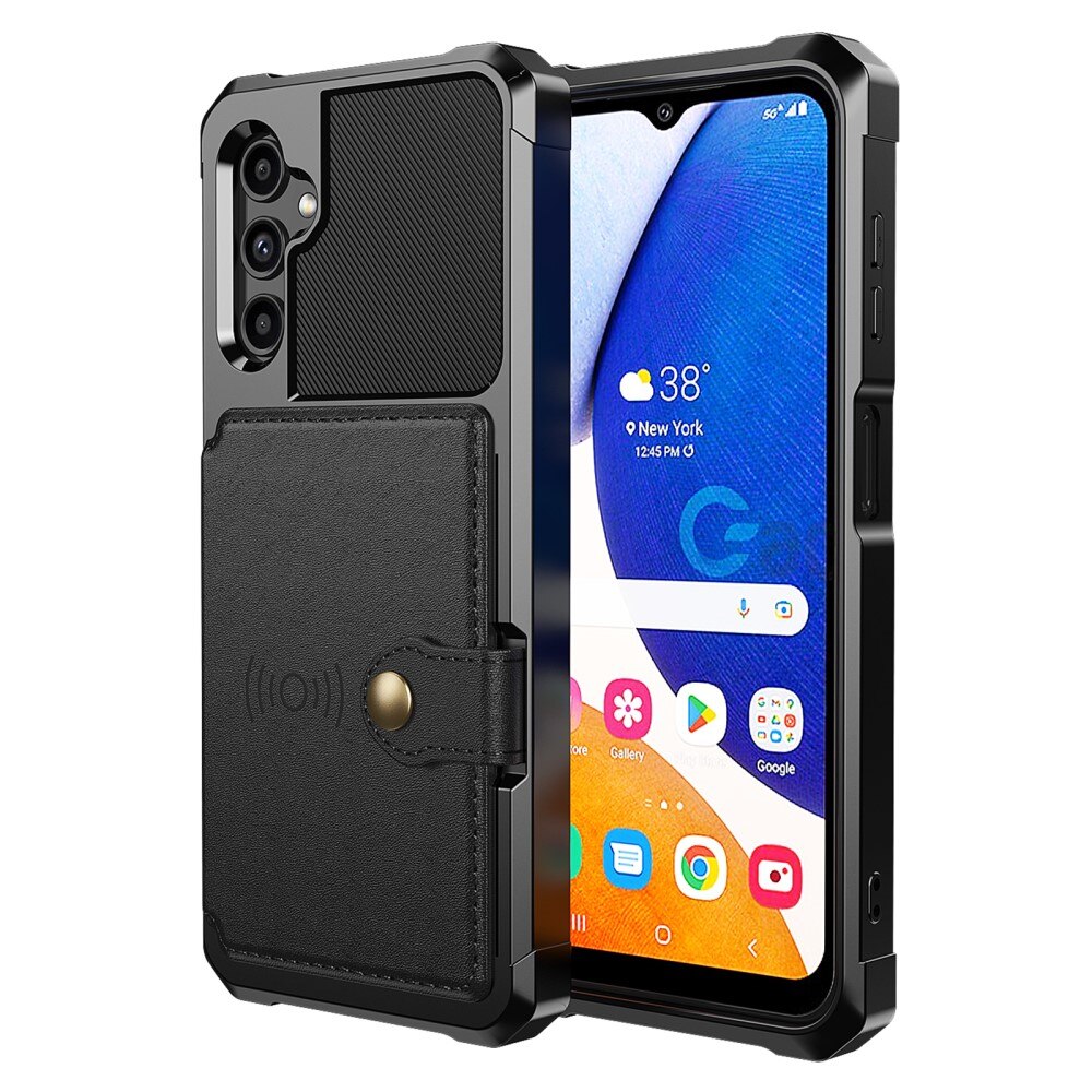 Coque porte-cartes Tough Multi-slot Samsung Galaxy A14, noir